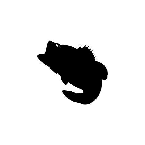 Bass Fish Silhouette, can use for Art Illustration, Logo Gram ...