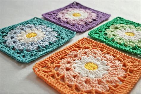 3 Magnificent Ideas of the Free Crochet Rose Afghan Pattern 10 Flower Granny Square Crochet ...