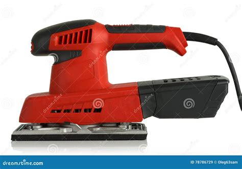 Electric Orbital Sander Isolated Stock Image - Image of white, tool: 78786729