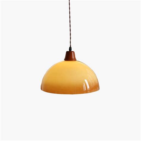 Retro Round LED Pendant Light Adjustable Dining Room Brown | Las Sola