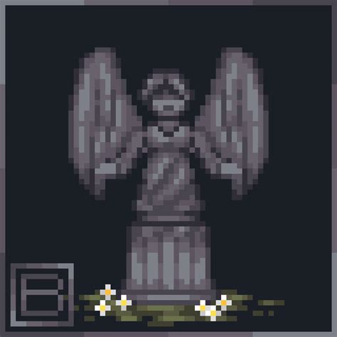 Angel Statue, by me (64x64) : r/PixelArt