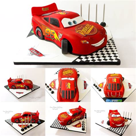 Lightning McQueen cake | cars cake | New birthday cake, Pig birthday ...