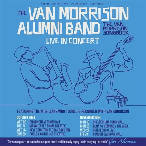 The Van Morrison Alumni Band Announce First Ever UK Tour – Former Van ...