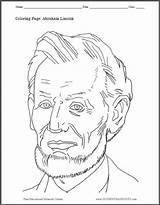 Abraham Lincoln Coloring Page  Student Handouts sketch template