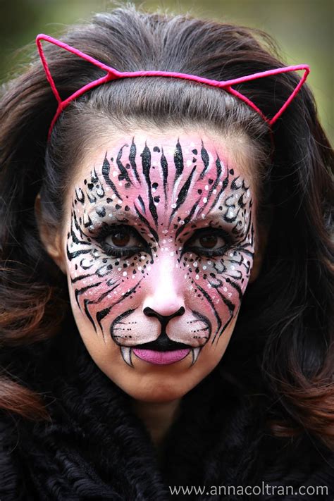 Cheetah Cougar Tiger Cat makeup for Halloween by makeup artist Anna Coltran in Acworth, GA ...