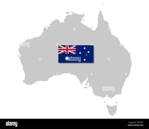 Flag and map of Australia Stock Photo - Alamy