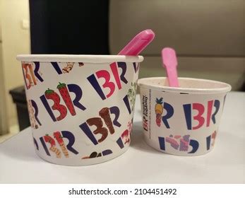 Baskin Robbins Ice Cream Cup Pink Stock Photo (Edit Now) 2104451492