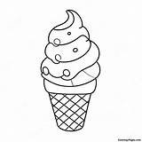 Delicious Ice Cream Cone Coloring Page  Coloring Pagescom sketch template