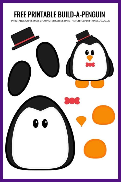 Build a Penguin Printable | Free Printable Paper Penguin Template