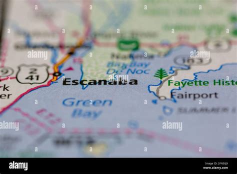 Map of escanaba hi-res stock photography and images - Alamy