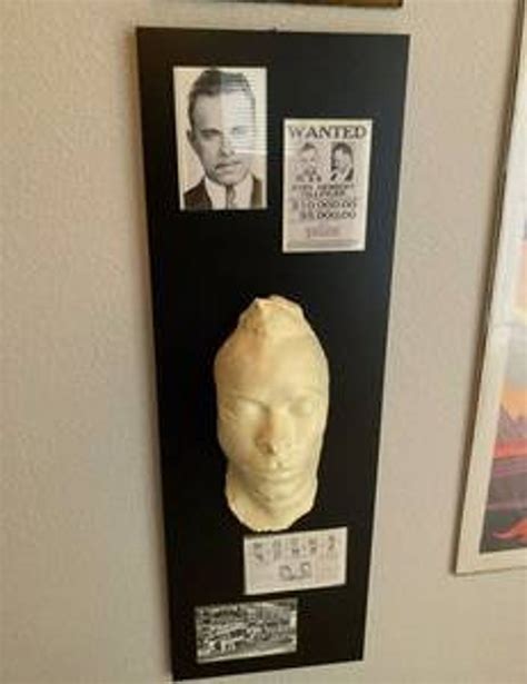 John Dillinger Death Mask Cast Life Cast Lifemask Death Mask | Etsy