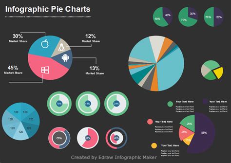 Editable Pie charts for infographic design | Infographic design, Chart infographic, Infographic