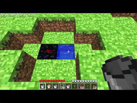 MINECRAFT-WATER AND LAVA BUCKET GLITCH.avi - YouTube