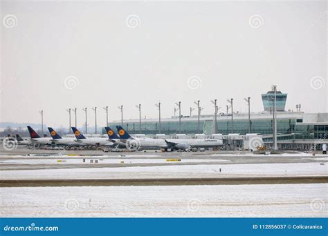 Fleet of Lufthansa Planes at Munich Airport, Germany Editorial Photography - Image of arrives ...