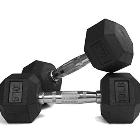 Rubber Hex Dumbbells 10 lbs Pair | Shopee Philippines