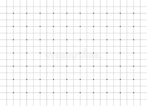 Square Grid with Black Dot Every 2x2 Square Stock Illustration - Illustration of sheet ...