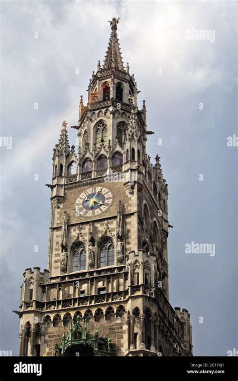 Town Hall clock tower, Marienplatz, Munich,Germany Stock Photo - Alamy