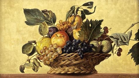 Lot - AFTER CARAVAGGIO BASKET OF FRUIT OIL ON BOARD ARTIST SIGNED