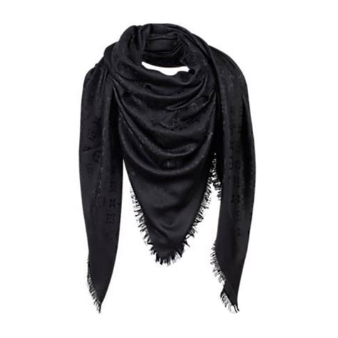 Louis Vuitton Classic Monogram Scarf Black Silk ref.59452 - Joli Closet