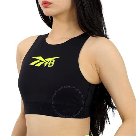 Reebok X Victoria Beckham Black Logo Sports Bra, Size Large H61246 - Apparel - Jomashop