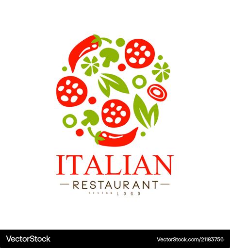 Italian restaurant logo design authentic Vector Image