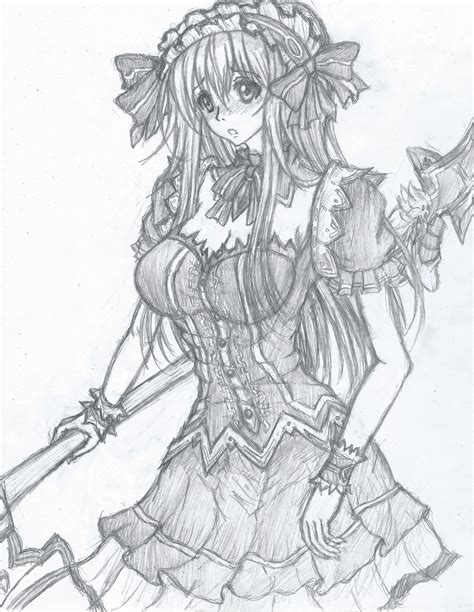 Fairy Fencer F - Tiara Fanart Uncolored by EmBeRNaGa on DeviantArt