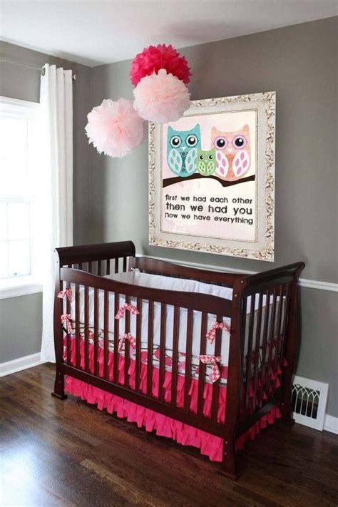 Baby girl nursery | Owl nursery, Owl nursery print, Baby girl room