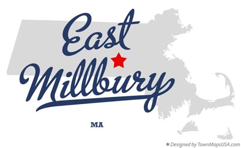 Map of East Millbury, MA, Massachusetts