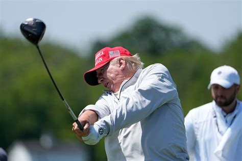 Donald Trump shows off skills during LIV Golf tournament hosted at his ...