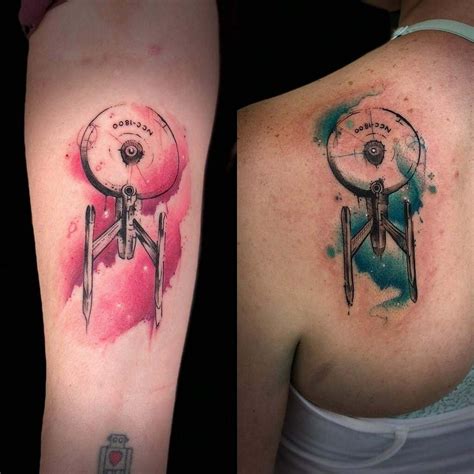 Star trek watercolor tattoo in 2020 | Star trek tattoo, Geek tattoo ...