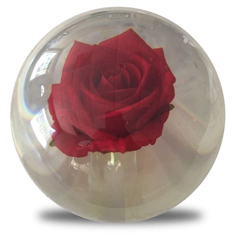 Clear Red Rose Bowling Ball- 14lbs - Walmart.com