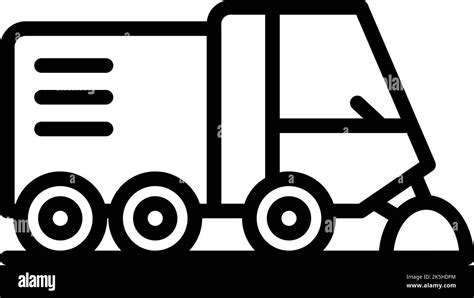 Sewage truck icon outline vector. Road street. Cleaner machine Stock ...