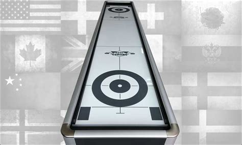 The Edge 8ft. Black | Cool Curling Shuffleboard Game Tables