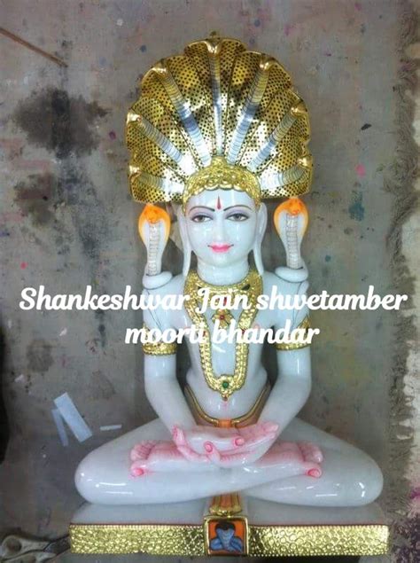 Painted 17" Marble Parshwanath Bhagwan Statue, For Worship at Rs 31000 in Jaipur