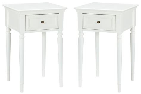Pottery Barn White Wooden Nightstands - a Pair | Chairish