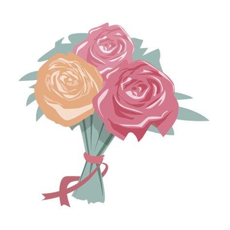 Flowers Bouquet Wedding Romance PNG & SVG Design For T-Shirts