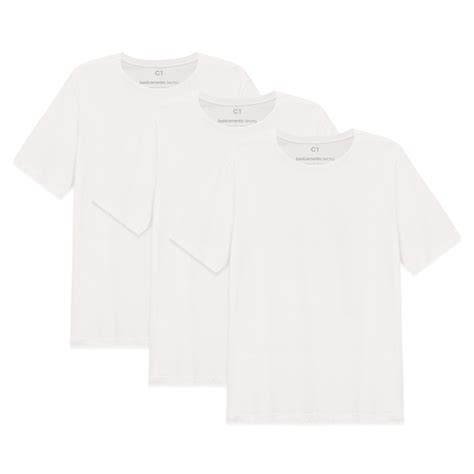 Kit Experiência Tech T-Shirts Plus Size Masculino - Branco – Basicamente