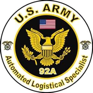 Amazon.com: United States Army MOS 92A Automated Logistical Specialist Decal Sticker 3.8" 6-Pack ...