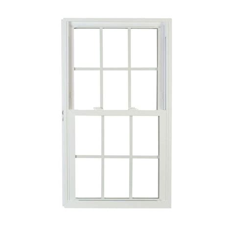 American Craftsman 35.75 in. x 45.25 in. 70 Series Pro Double Hung White Vinyl Window with Buck ...