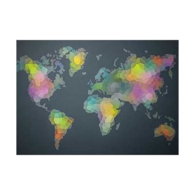 Poster Colorful World Diversity Map - PIXERS.US