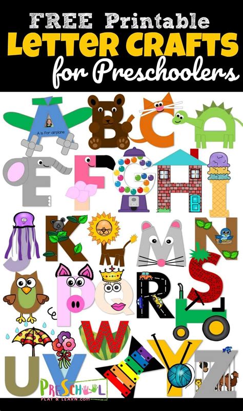 26 adorable alphabet crafts to make to practice uppercase letter recognition. These l ...