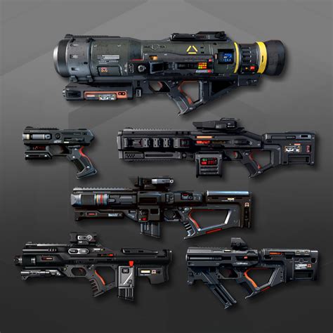 6 sf weapons pack 3D model - TurboSquid 1318462