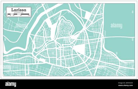 Larissa Greece City Map in Retro Style. Outline Map. Vector Illustration Stock Vector Image ...