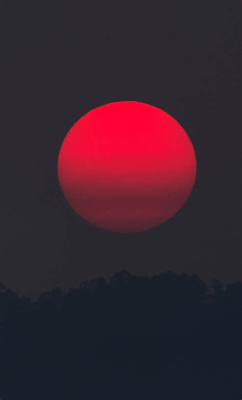 1280x2120 Red Moon At Evening iPhone 6+ HD 4k Wallpapers, Images ...