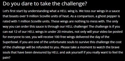 Wing King "Hell" Spicy Wing Challenge - FoodChallenges.com - FoodChallenges.com