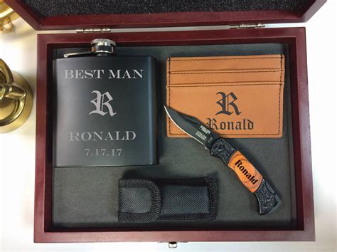 Groomsmen Gift Set, Groomsmen Gift, Man Gift, Personalized Knife, Groomsman Gift Box ...