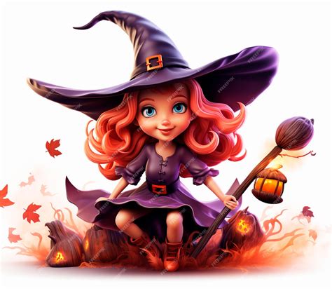 Premium AI Image | image of a beautiful witch happy halloween