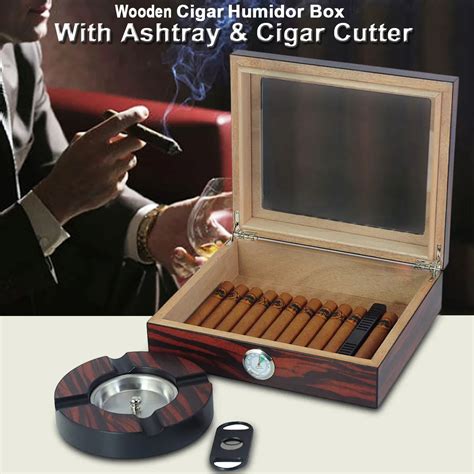 Cigar Accessories Wooden Cigars Storage 20 Cigar in Box Dustproof for Outdoor Smoking Accessory ...