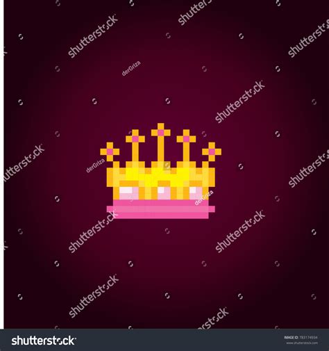 Gold Princess Crown Icon Pixel Art Stock Vector (Royalty Free) 783174934 | Shutterstock