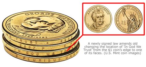 Presidential $1 Coins: ‘In God We Trust’ Motto Moves in 2009. Are Coin Edge-Letterings Gone ...